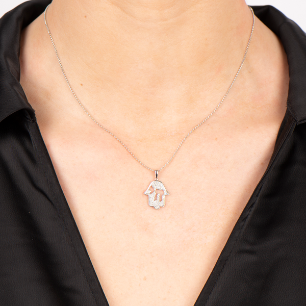 Pre-Owned Diamond Hamsa Pendant