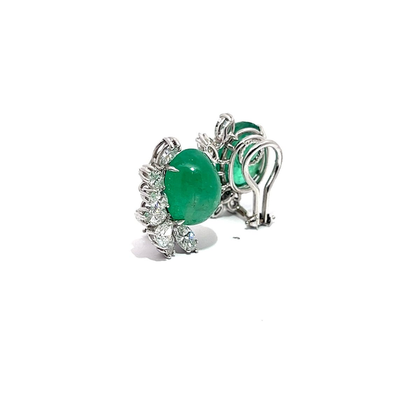 Pre-Owned Emerald and Diamond Earrings