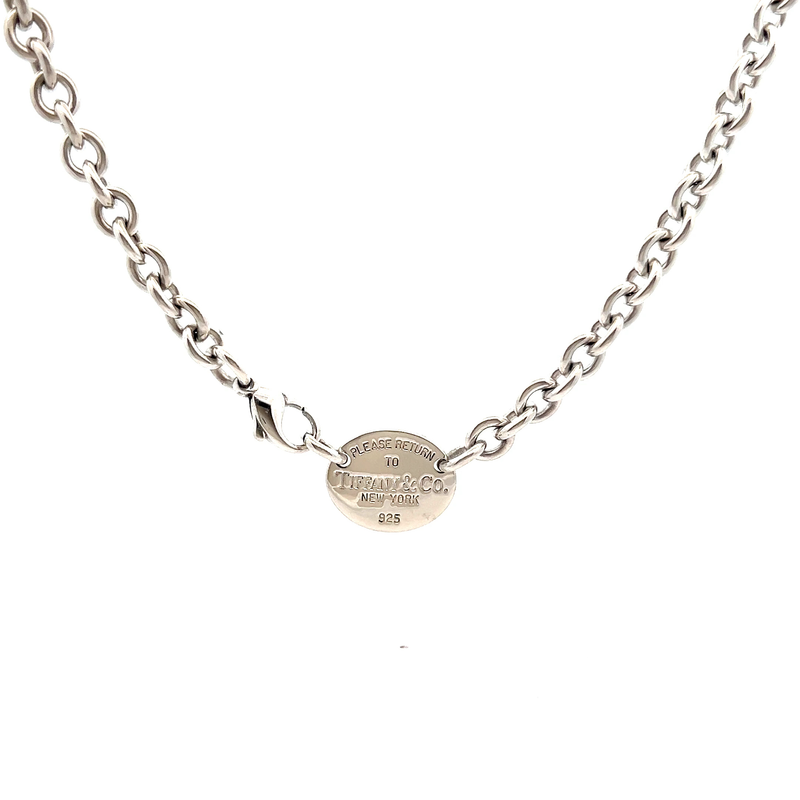 Pre-Owned Tiffany & Co. Return to Tiffany Oval Tag Necklace