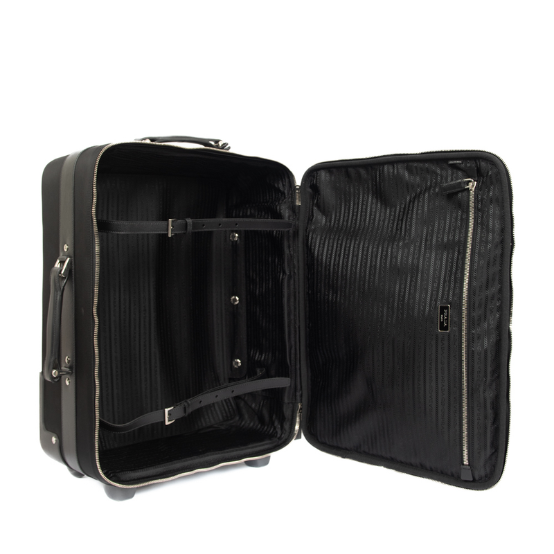 Pre-Owned Prada Tessuto Saffiano Trolley Luggage