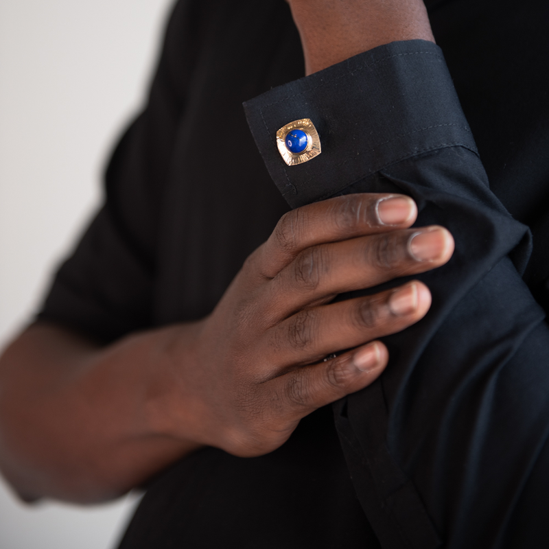 $2495 14KYG LAPIS LAZULI CUFFLINKS