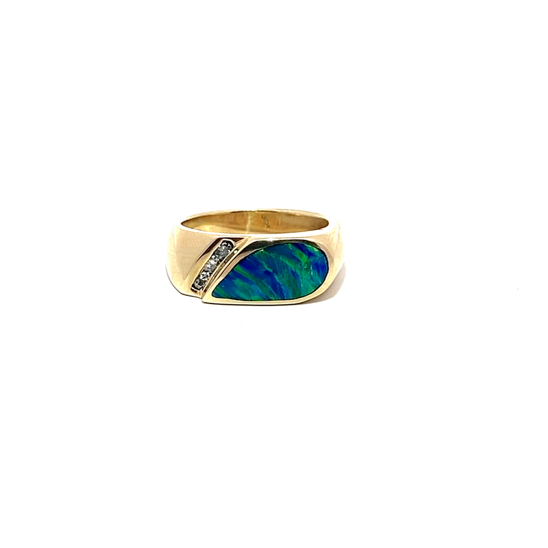 Pre-Owned Opal and Diamond Ring