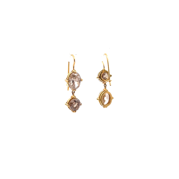 Pre-Owned Fancy Light Brown Diamond Drop Earrings