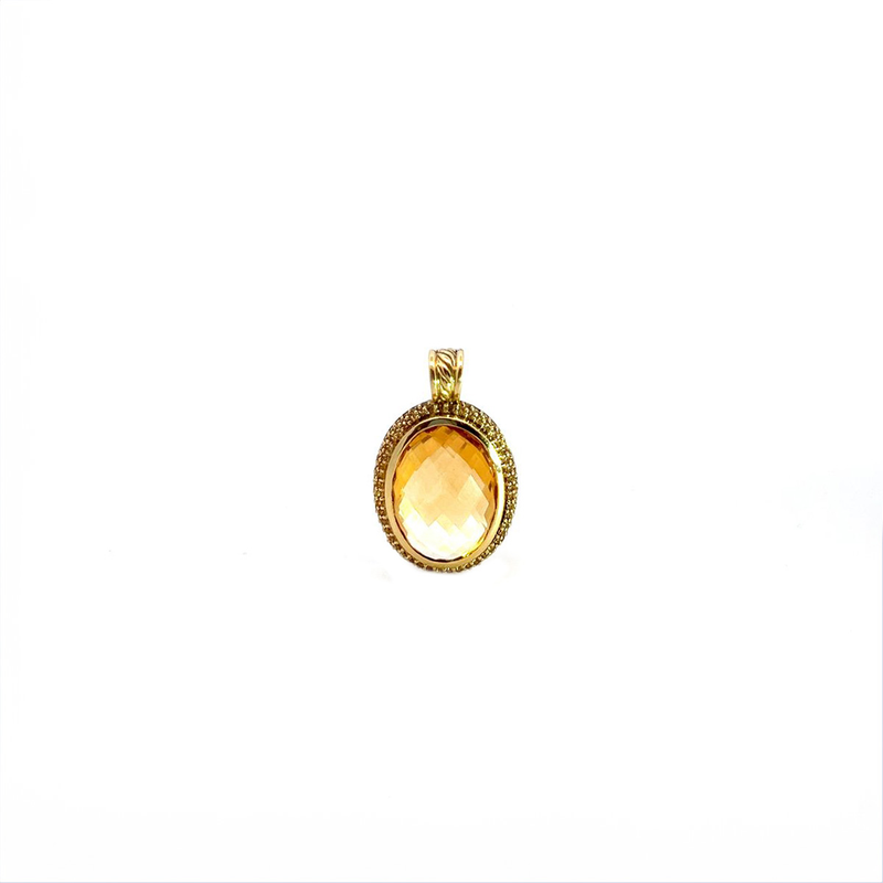 Pre-Owned David Yurman Citrine and Saphire Enhancer