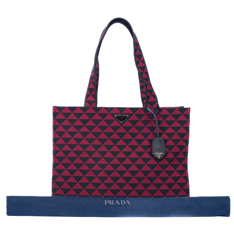 Pre-Owned Prada Symbole Embroidered Tote