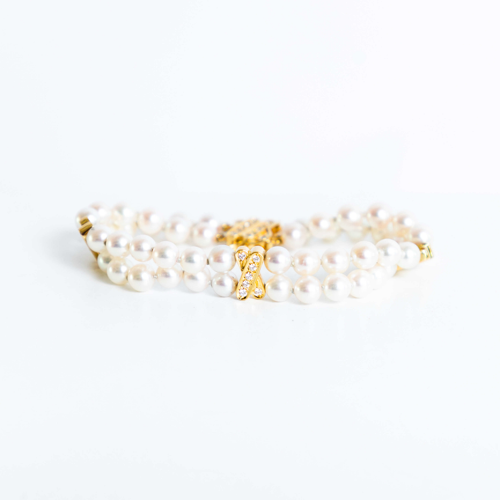 MIKIMOTO Double Strand Pearl Bracelet - The Purse Ladies